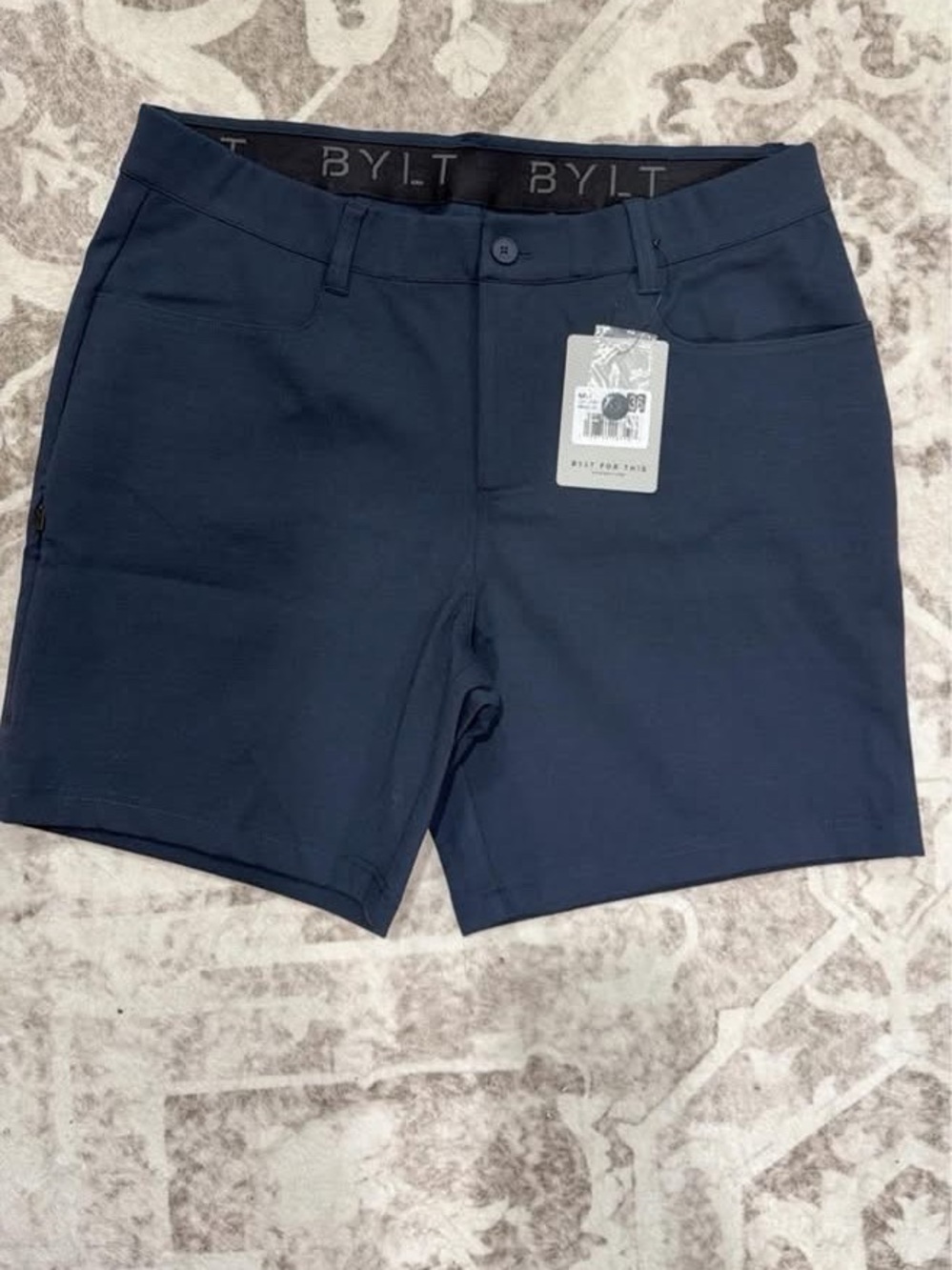 BYLT Basics Men's Navy Hybrid Performance Shorts